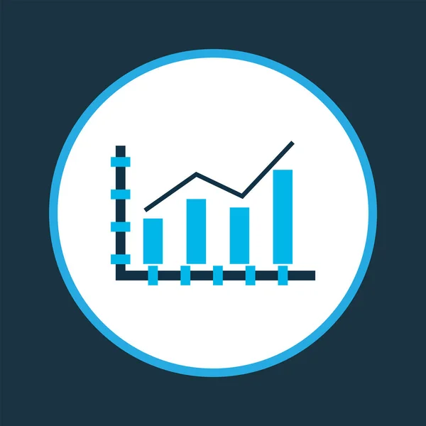 Кольоровий символ діаграми рядків панелі. Преміум якості ізольований елемент росту в модному стилі . — стоковий вектор