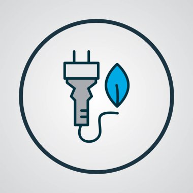 Eko buji simgesi renkli çizgi sembolü. Kaliteli kalite izole edilmiş yükleme ögesi modada.