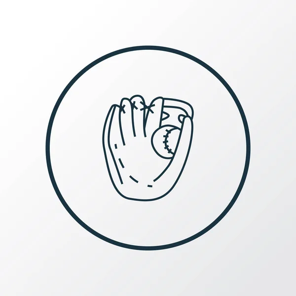 Baseball rękawica ikonę symbolu liniowego. Premium jakości na białym tle łapacze mitt element w modnym stylu. — Zdjęcie stockowe