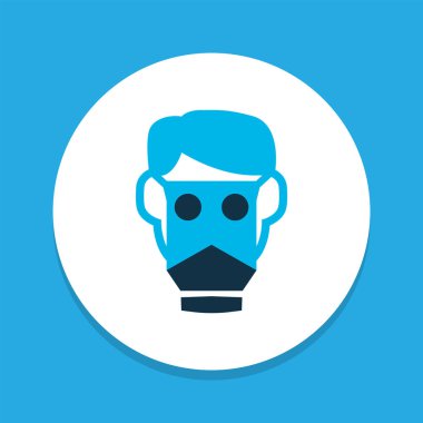 Gaz maskesi simgesi renkli sembol. Premium kalite izole gaz maskesi öğe trendy tarzı.