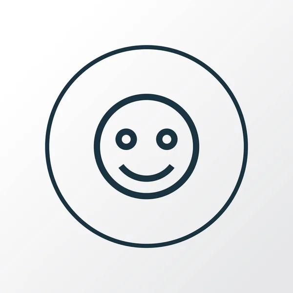 Symbole de ligne d'icône Emoji. Élément de sourire isolé de qualité supérieure dans un style tendance . — Image vectorielle