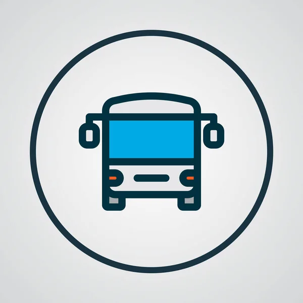 Bus Symbol farbiges Liniensymbol. Isoliertes Autobus-Element in Premium-Qualität im trendigen Stil. — Stockfoto