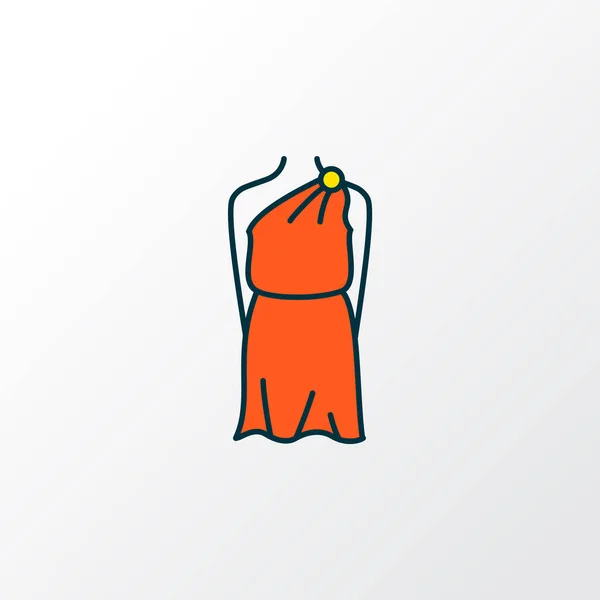 Tunique icône couleur ligne symbole. Élément de robe isolée de qualité Premium dans un style tendance . — Image vectorielle