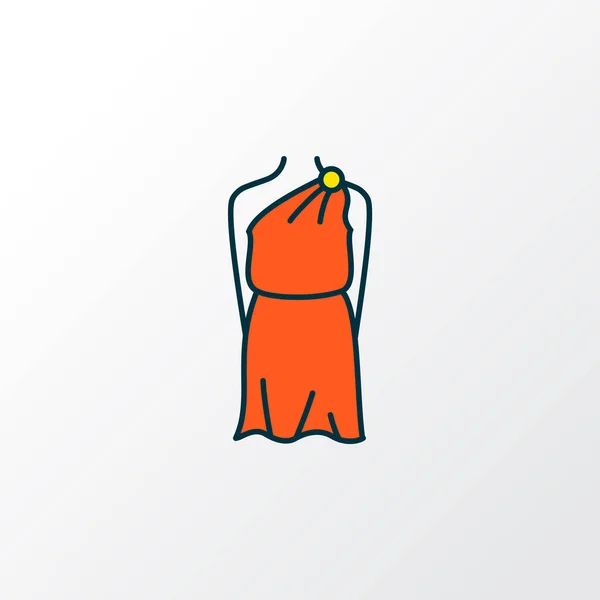 Túnica símbolo de línea de color icono. Elemento de vestido aislado de primera calidad en estilo de moda . — Vector de stock