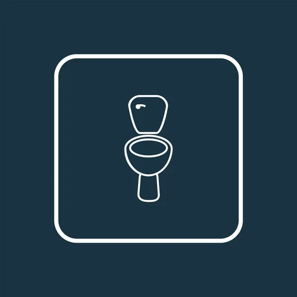 Icono de inodoro símbolo de línea. Elemento bidet aislado de primera calidad en estilo moderno. — Archivo Imágenes Vectoriales