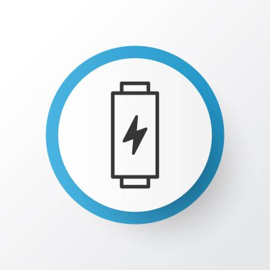 Batarya simgesi. Moda tarzında birinci kalite izole yük ögesi.