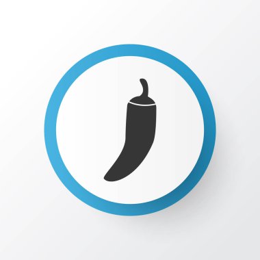 Biber simgesi simgesi. Premium kalite izole cayenne moda stil öğesinde.