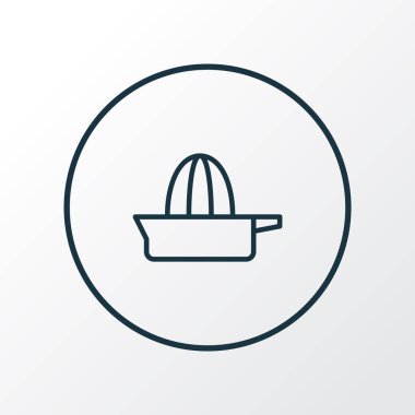 Portakal sıkacağı simgesi satır sembolü. Premium kalite izole meyve sıkacağı öğe trendy tarzı.