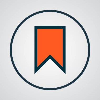 Yer imi simgesi renkli çizgi sembolü. Moda biçiminde birinci kalite izole edilmiş flama ögesi.