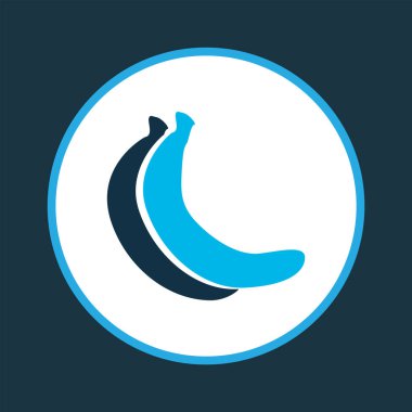 Muz simgesi renkli sembol. Premium kalite izole tropikal meyve öğe trendy tarzı.