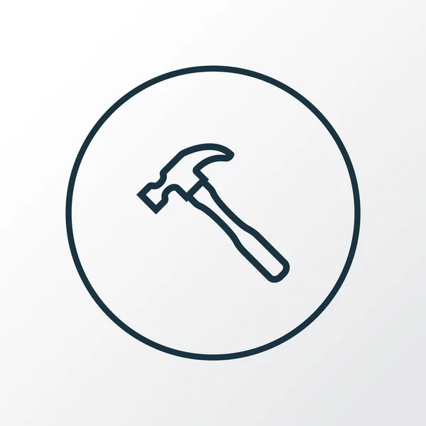 Simbolo linea icona martello. Elemento di riparazione isolato di qualità premium in stile trendy . — Vettoriale Stock
