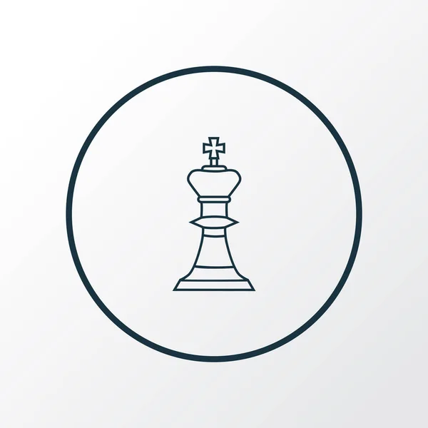 체스 아이콘 라인 심볼. 유행하는 스타일의 고급 품질 고립된 수치 요소. — 스톡 사진