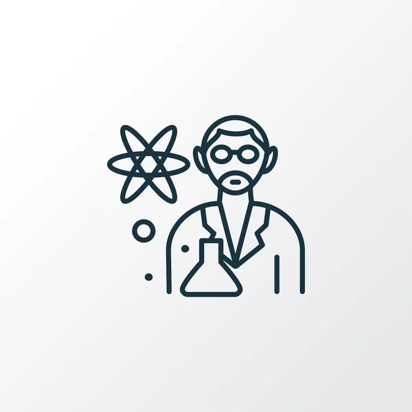 Tudós ikon vonal szimbólum. Prémium minőségű izolált laboratóriumi elem trendi stílusban. — Stock Fotó