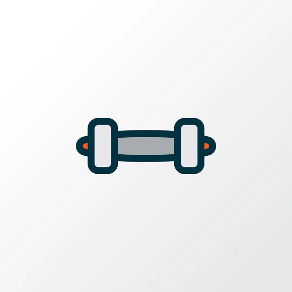 Dumbbell pictogram gekleurde lijn symbool. Premium kwaliteit geïsoleerde lange halter element in trendy stijl. — Stockfoto