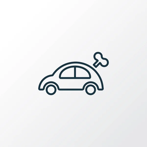 Simbol ikon mobil mainan mekanis. Kualitas premium diisolasi elemen mobil dalam gaya trendi. — Stok Foto