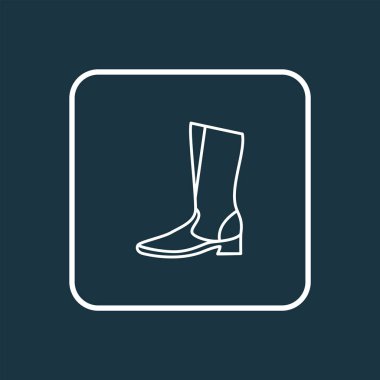 Çizme simgesi sembolü. Moda tarzında birinci kalite izole edilmiş gumboot ögesi.