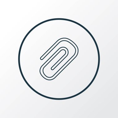 Klibi simgesi satır sembolü. Premium kalite izole ataç öğe trendy tarzı.