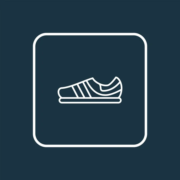 Sapatos de instrutor ícone símbolo de linha. Elemento sneaker isolado de qualidade premium em estilo moderno. — Vetor de Stock