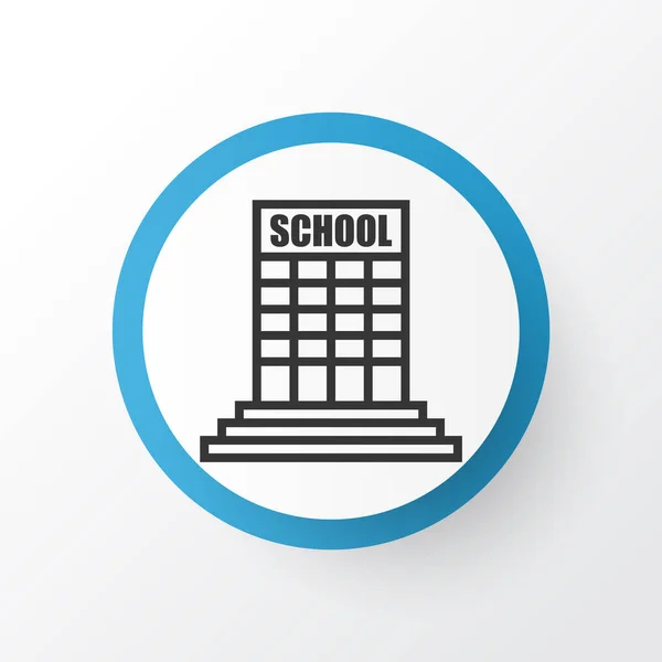 School building icon symbol. Premium quality isolated academy element in trendy style. — Stock Vector