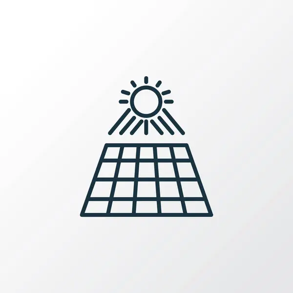 Sun panel icon line symbol. Premium quality isolated solar power element in trendy style. — Stock Photo, Image