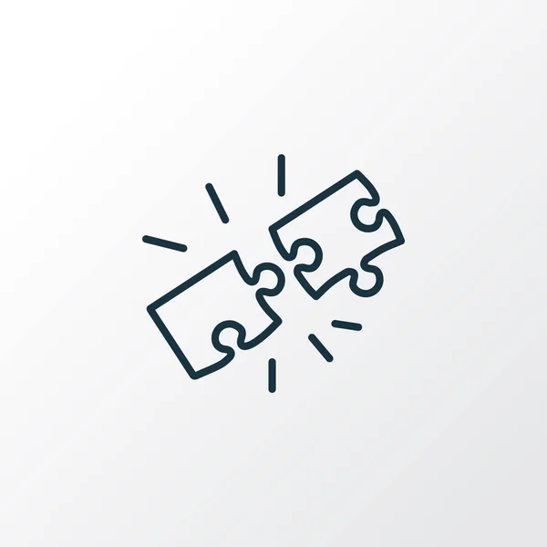 Puzzles icon line symbol. Premium quality isolated jigsaw element in trendy style. — 스톡 벡터