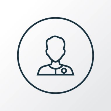 Doctor icon line symbol. Premium quality isolated medic element in trendy style.