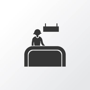 Kontrol noktası simgesi. Moda tarzında birinci kalite izole kayıt tahtası ögesi.