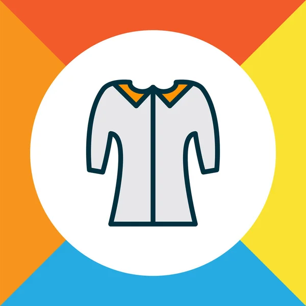 Farbiges Liniensymbol mit mittlerem Ärmel. Hochwertige isolierte Bluse im trendigen Stil. — Stockvektor