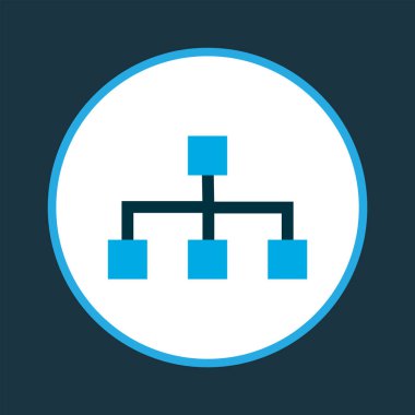 Ağ simgesi renkli sembol. Premium kalite izole edilmiş yerel alan ögesi modada.