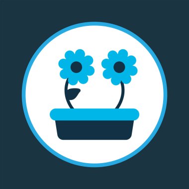 Houseplant simgesi renkli sembol. Premium kalite izole çiçek pot öğe trendy tarzı.