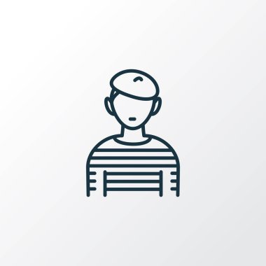 Simge çizgisi sembolü. Moda tarzında birinci kalite izole pandomim ögesi.