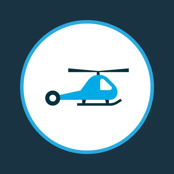 헬리콥터 아이콘 색된 기호입니다. 최신 유행 스타일에 프리미엄 품질 절연된 헬기 요소. — 스톡 벡터