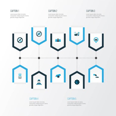 Ramazan ikonları alkol, inanç, bomba ve diğer yasak unsurlar olmadan renklendirildi. Ayrı illüstrasyon ramazan simgeleri.