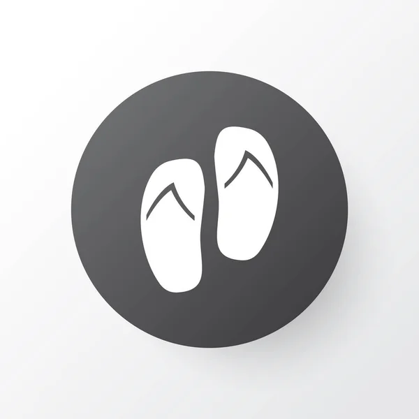 Symbol ikony klapki. Wysokiej jakości izolowane elementy sandałów plażowych w modnym stylu. — Zdjęcie stockowe