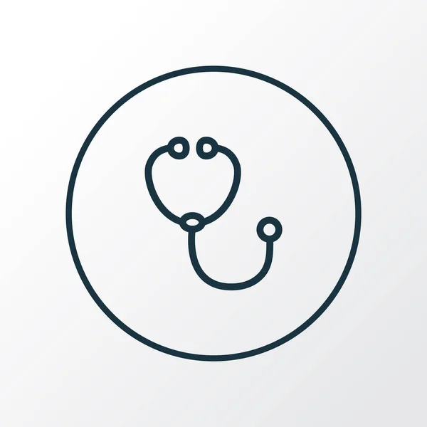 Strumento medico icona linea simbolo. Stetoscopio isolato di alta qualità in stile trendy . — Vettoriale Stock