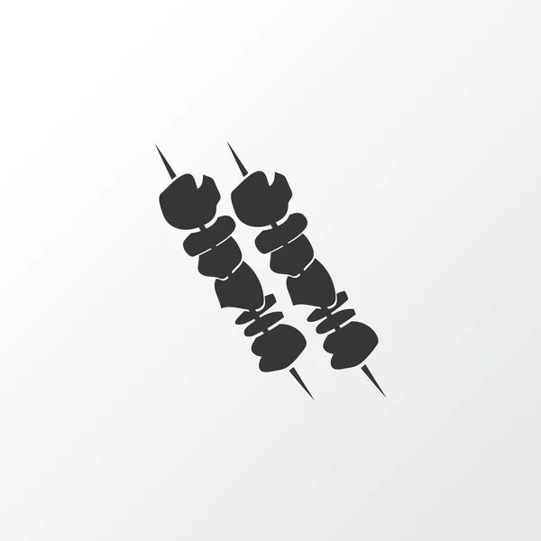 Shish kebab pictogram symbool. Hoogwaardig geïsoleerd spieselement in trendy stijl. — Stockvector