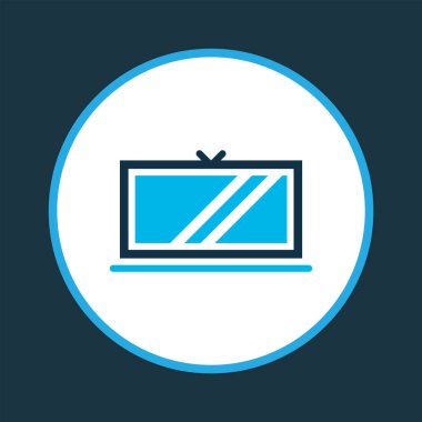 Televizyon simgesi renkli sembol. Moda tarzında birinci sınıf kalitede izole edilmiş televizyon ögesi.