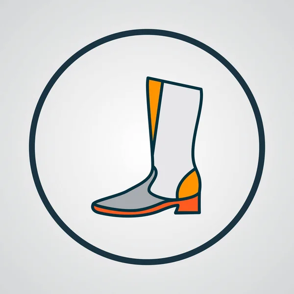 Laarzen pictogram gekleurde lijn symbool. Premium kwaliteit geïsoleerde schoenen element in trendy stijl. — Stockvector