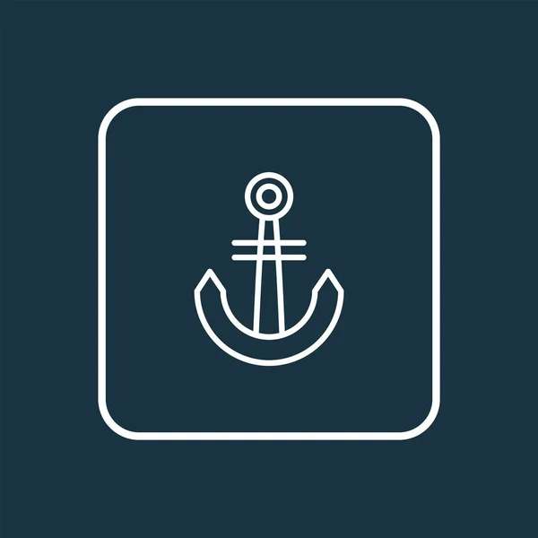 Símbolo de línea de icono de ancla. Elemento naval aislado de primera calidad en estilo moderno . —  Fotos de Stock