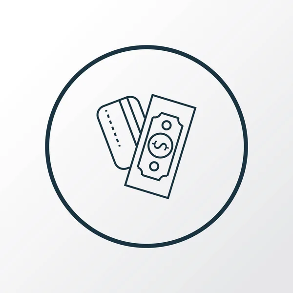 Betalningar alternativ ikonen linjesymbol. Premium kvalitet isolerade valuta element i trendig stil. — Stock vektor