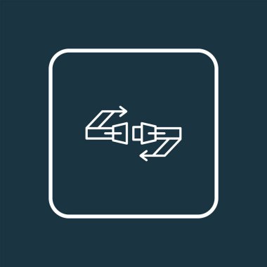 Emniyet kemeri sembolü. Moda tarzında birinci kalite izole yolcu koruma elementi.