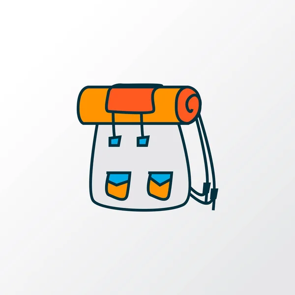 Hátizsák ikon színes vonal szimbólum. Prémium minőségű elszigetelt hátizsák elem trendi stílusban. — Stock Fotó