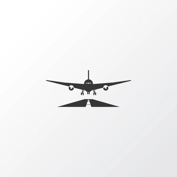 Simbolo icona piano di atterraggio. Elemento jet isolato di qualità premium in stile trendy . — Foto Stock