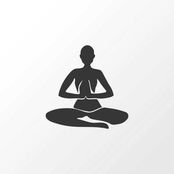 Ícone de ioga símbolo de linha. Elemento de meditação isolada de
