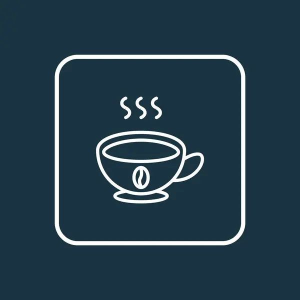 Icono de café símbolo de línea. Elemento cappuccino aislado de primera calidad en estilo moderno . — Vector de stock