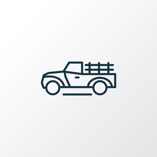 Camioneta icono símbolo de línea. Elemento de transporte aislado de calidad premium en estilo moderno. — Vector de stock