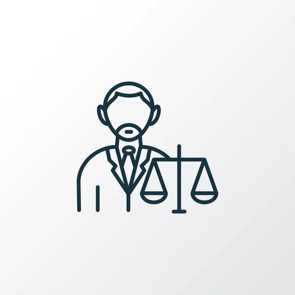 Lawyer icon line symbol. Premium quality isolated judgment element in trendy style. — Stock Photo, Image