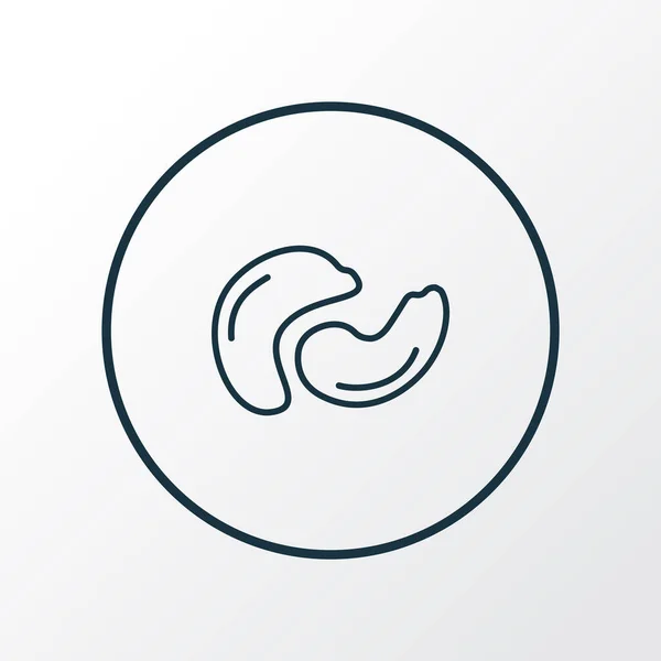 Cashew pictogram lijn symbool. Premium kwaliteit geïsoleerd voedingselement in trendy stijl. — Stockfoto