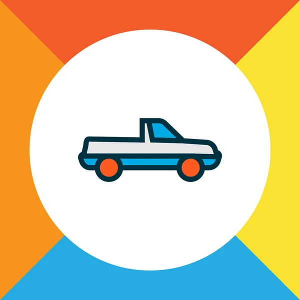Toplama simgesi renkli çizgi sembolü. Moda tarzında birinci kalite izole SUV ögesi. — Stok Vektör