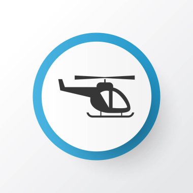 Helikopter simgesi sembolü. Kaliteli kalite izole edilmiş helikopter ögesi modada.